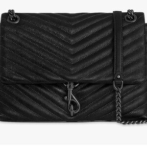 Rebecca Minkoff Black Edie Flap Shoulder Bag